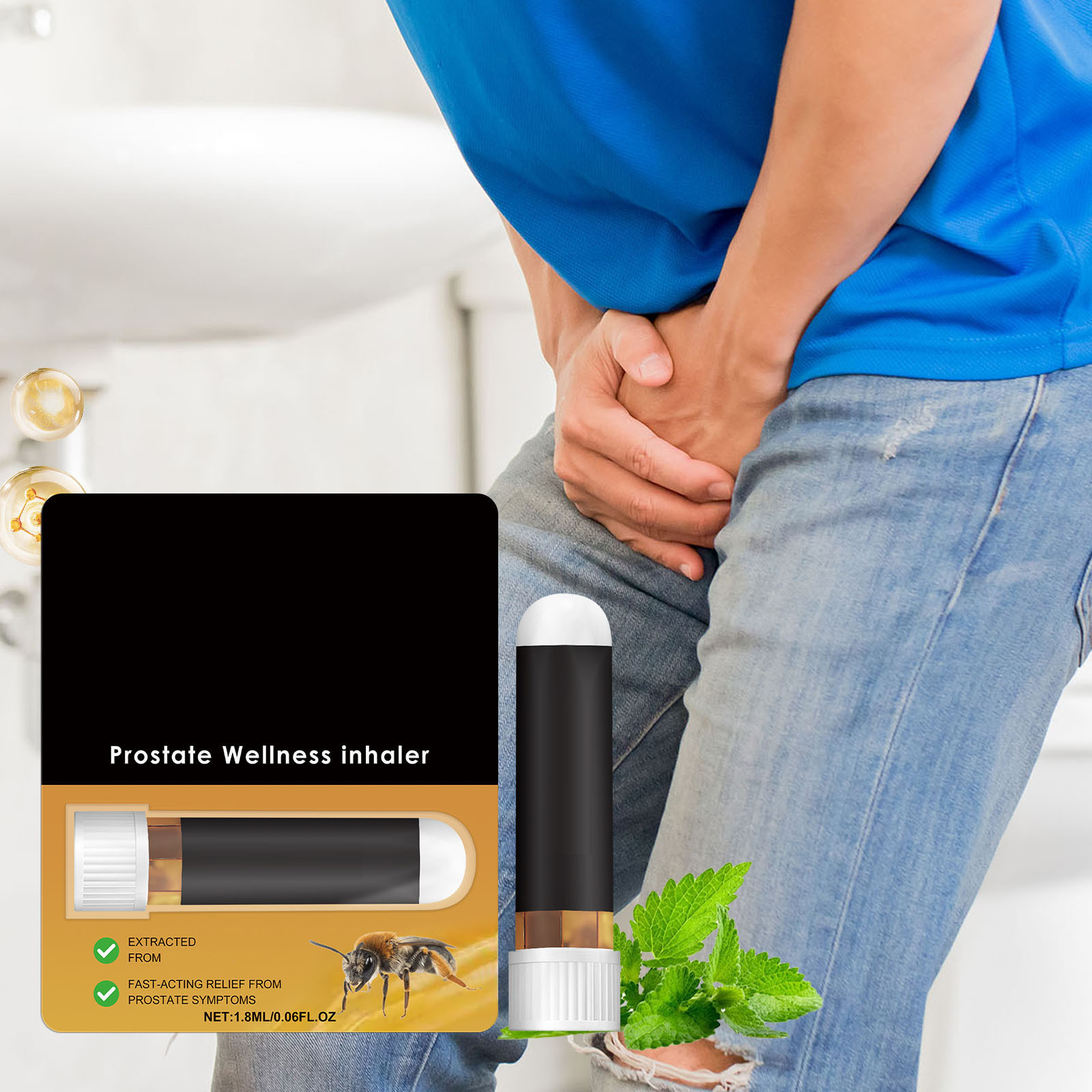 Improve Prostate Function; Reduce Tissue Swelling And Discomfort; Enhance Blood Circulation; Reduce Prostatitis Symptoms.1.8ML